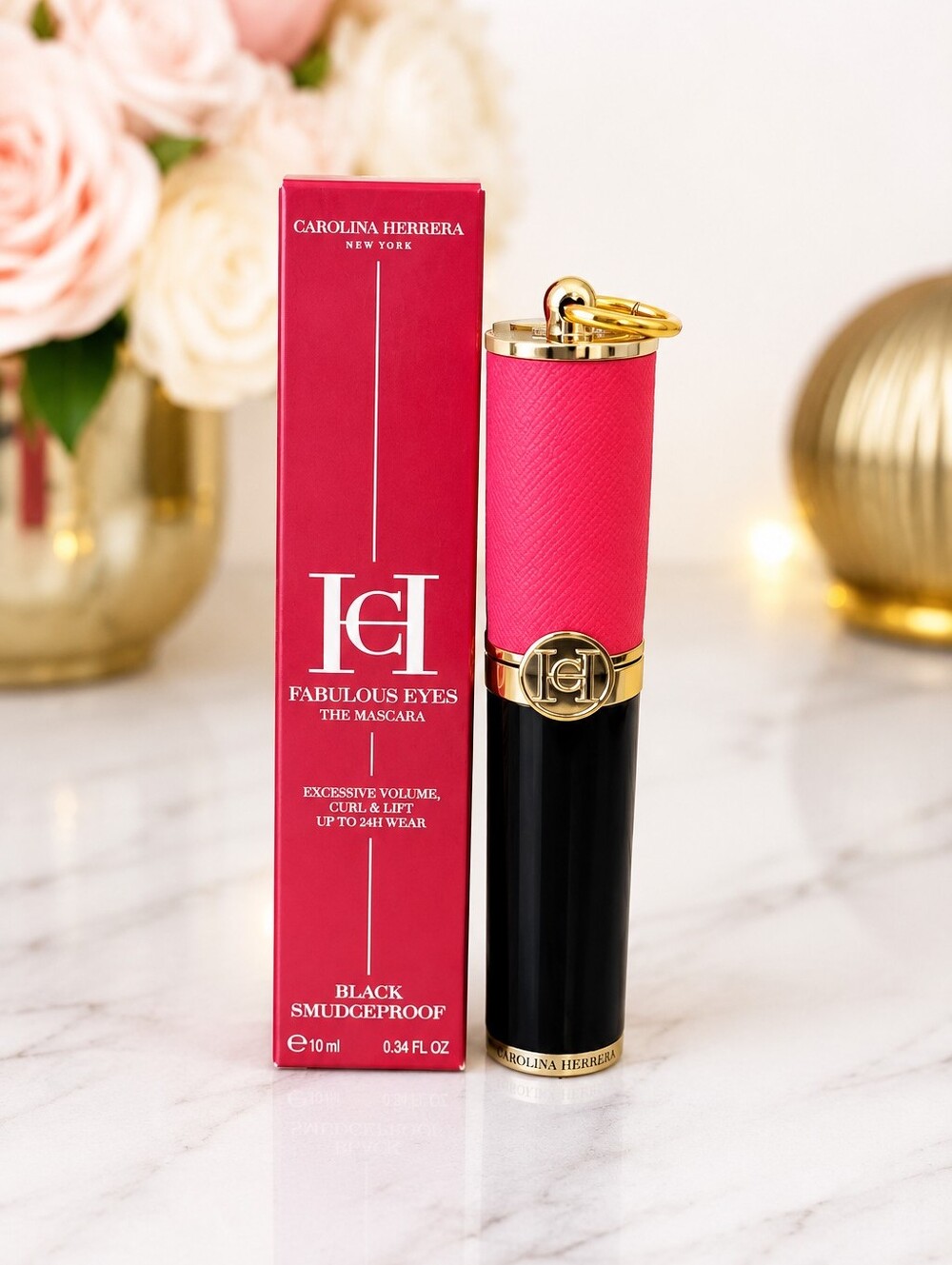 Carolina Herrera Fabulous Eyes Smudgeproof Mascara Black 01 Full Size NIB
